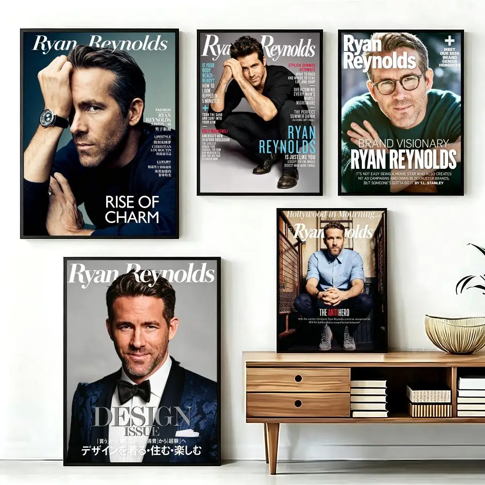 actor Ryan Reynolds Poster  Poster HD Printing Fresh and Nordic Home Decor Wall Art for the Living Rooms Hallways Gift Giving