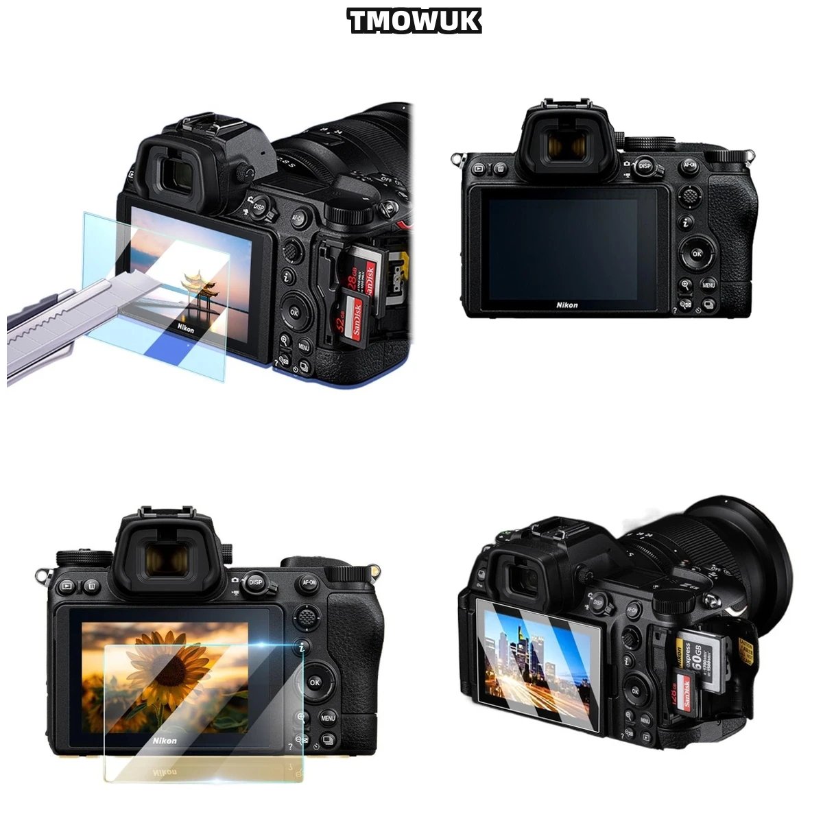 

​​For Nikon Z5 Z6 Z7 Z8 Z9 - Precision Cut Privacy Film, 9H Tempered Glass Anti-Glare HD Camera Screen Protector​​