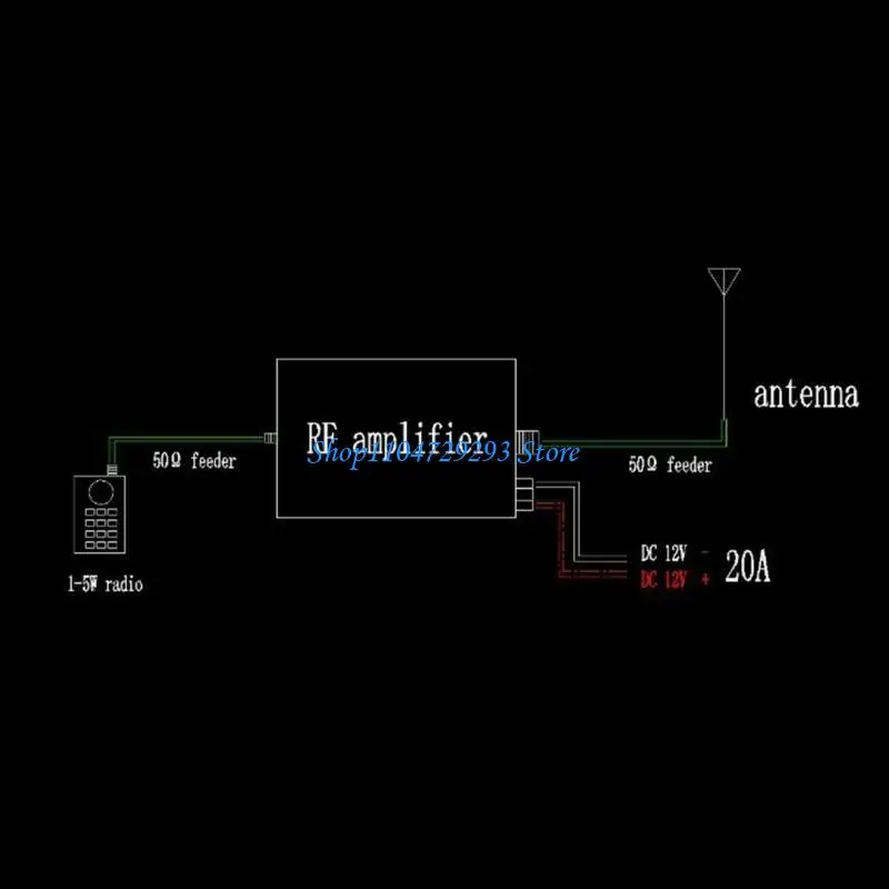 Módulo circuito transceptor placa amplificadora potência Y2GD RF para walkie talkie 1-5W