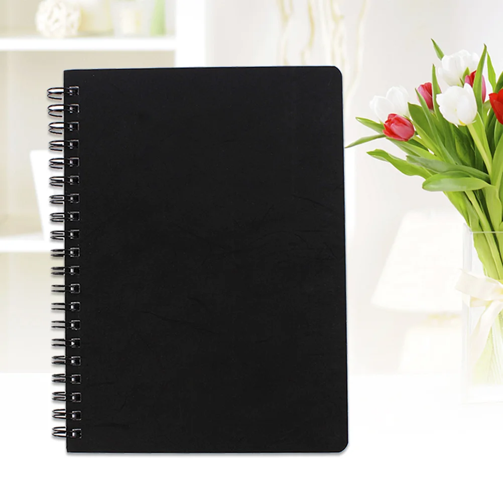 2pcs Vintage Kraft Paper Spiral Bound Blank Notebook For Drawing Writing School Stationery Art Journal Gift