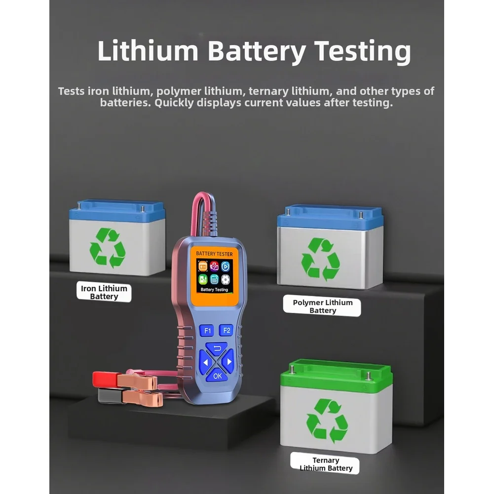 

Car Battery Tester 12V 24V with Wide Voltage Support up to 35V for Accurate Vehicle Battery Diagnostics and Health Analysis
