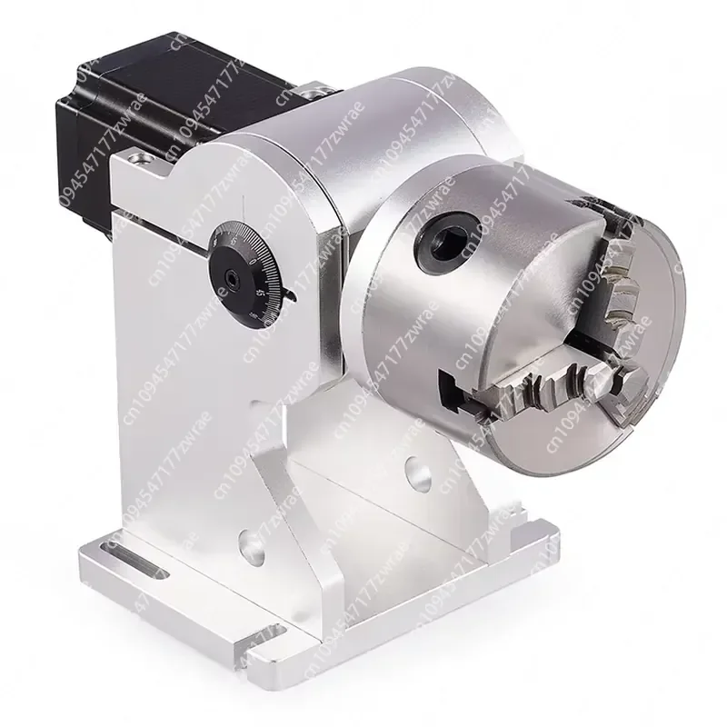 KH-H00585 8cm Rotary Axis Attachment For Fiber Laser Engravers Aluminum Stainless Steel Industrial Grade Chuck