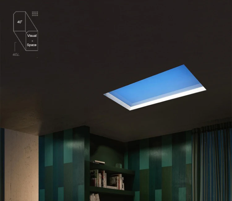 Hot Sale Skylight Smart Home Artificial Led Skylight Natural Daylight Panel Blue Sky Ceiling Light