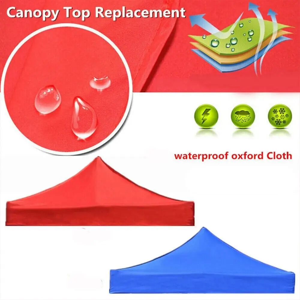 Four Corner Tent Canopy Tent Roof UV Protect Garden Parasol Sun Shade Cover Canopy Top Replacement Gazebo Top Cover