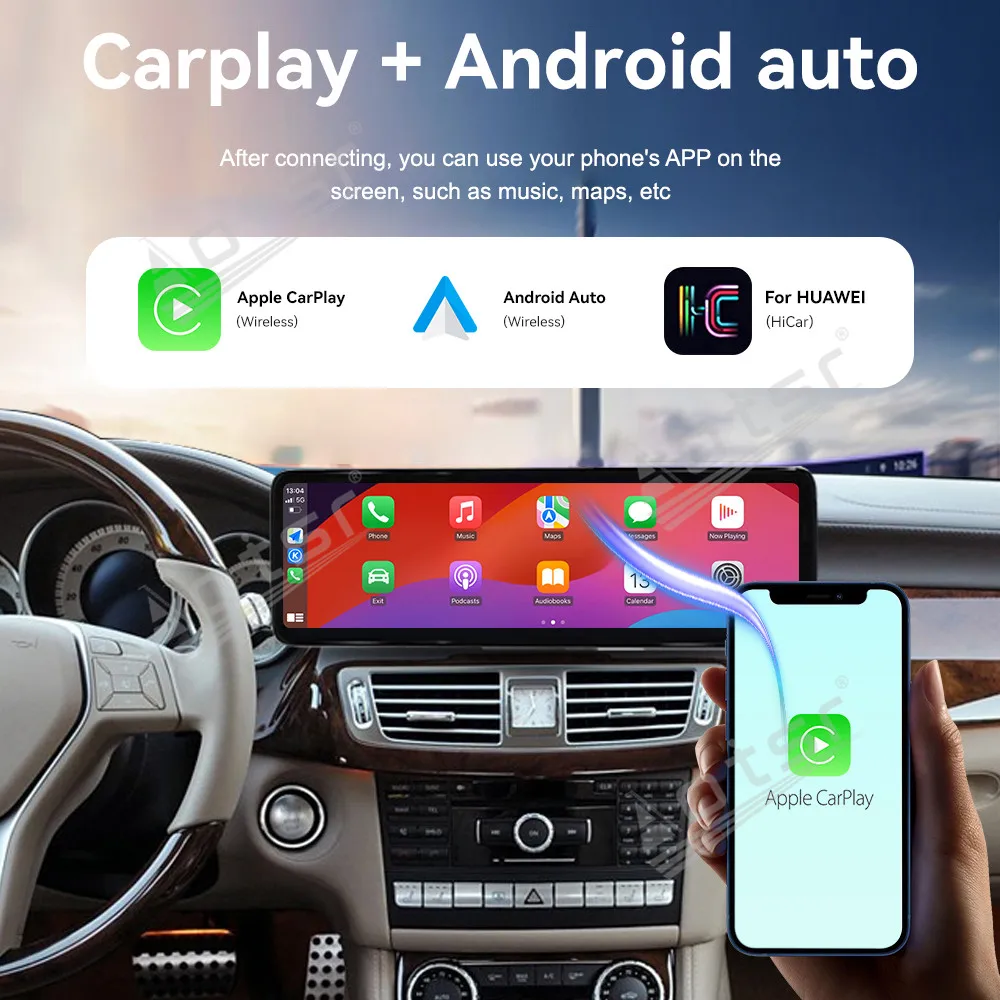 

14,9-дюймовый автомобильный радиоприемник QLED с экраном Android 13.0 для Mercedes Benz CLS Class 2010 2011, мультимедийный плеер, GPS Navi CarPlay, головное устройство