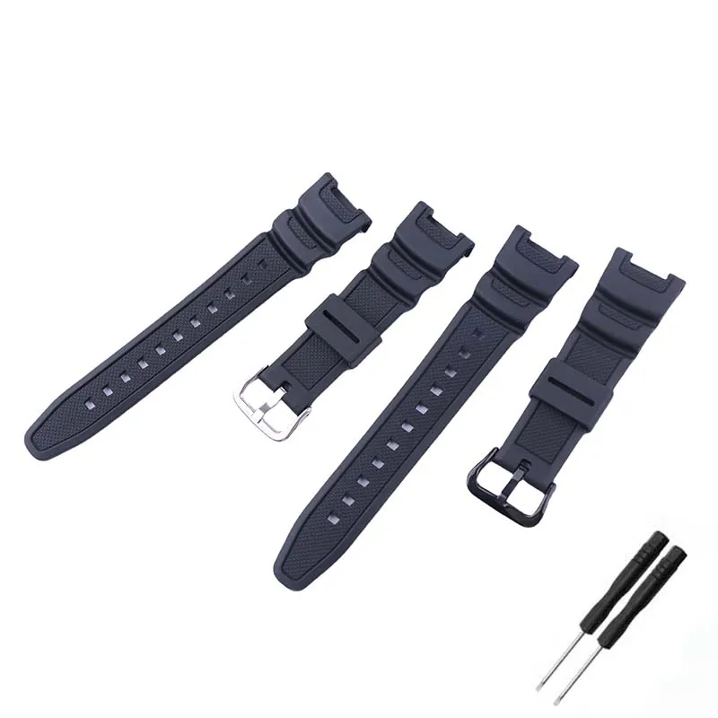 

Men's resin watch band compatible for Casio SGW-100-1V/2B series electronic watch rubber strap 3157 belt buckle accessories