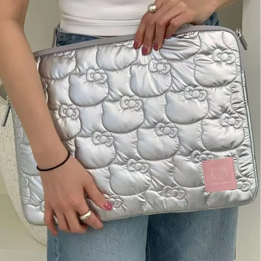 Cartoon My Melody Laptop Bag Kawaii Anime My Sweet Piano Portable Handheld File Bag IPad Tablet Storage Bag Plush Bag Gifts Girl