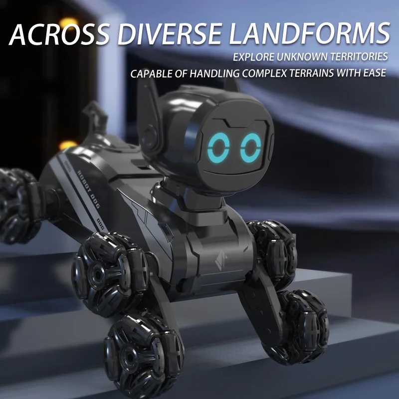 Robothonden met 8 wielen (op afstand bedienbaar) + elektrisch stuntspeelgoed met 4WD - Unisex kinderspeelspeelgoed, coole machines voor jongens en meisjes