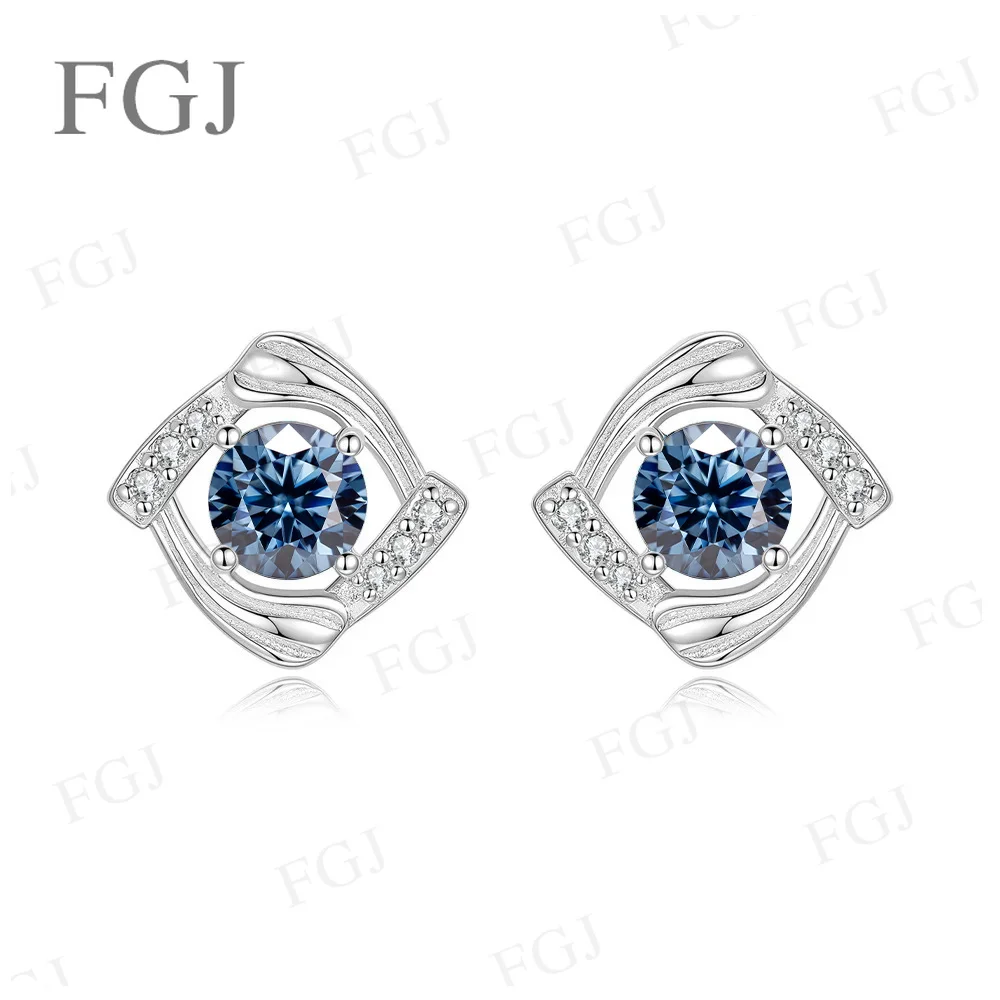 1ct Moissanit-Ohrringe, D-Farbe, VVS1, S925-Sterlingsilber, Ohrstecker für Damen, Geburtstagsfeier, hochwertiger edler Schmuck, Geschenk – Detail 4