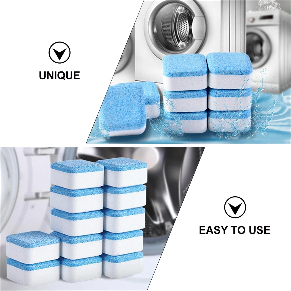 ファーベアクセントウォッシュクリーニングタブレット、洗濯機クリーナー、フィラーブセントタブレット、12個