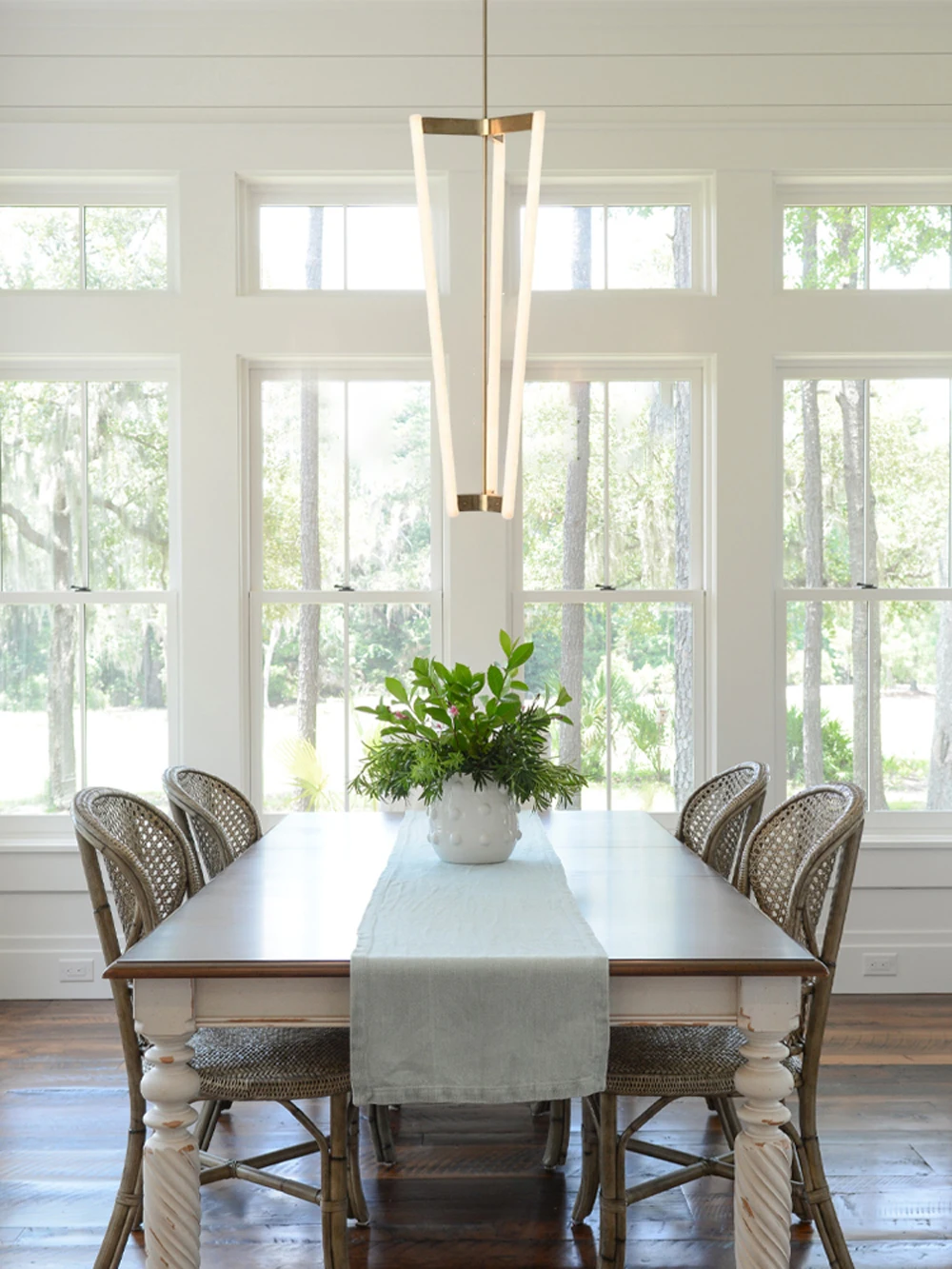 Home Geometric Black Brass LED Pendant Light Hanging Dinning