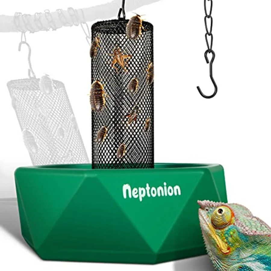 

【Spot goods】Hookable Chameleon Feeding Bowl Professional Live Worm Organizer with Column for Prey to Climb and Move Suitable fo