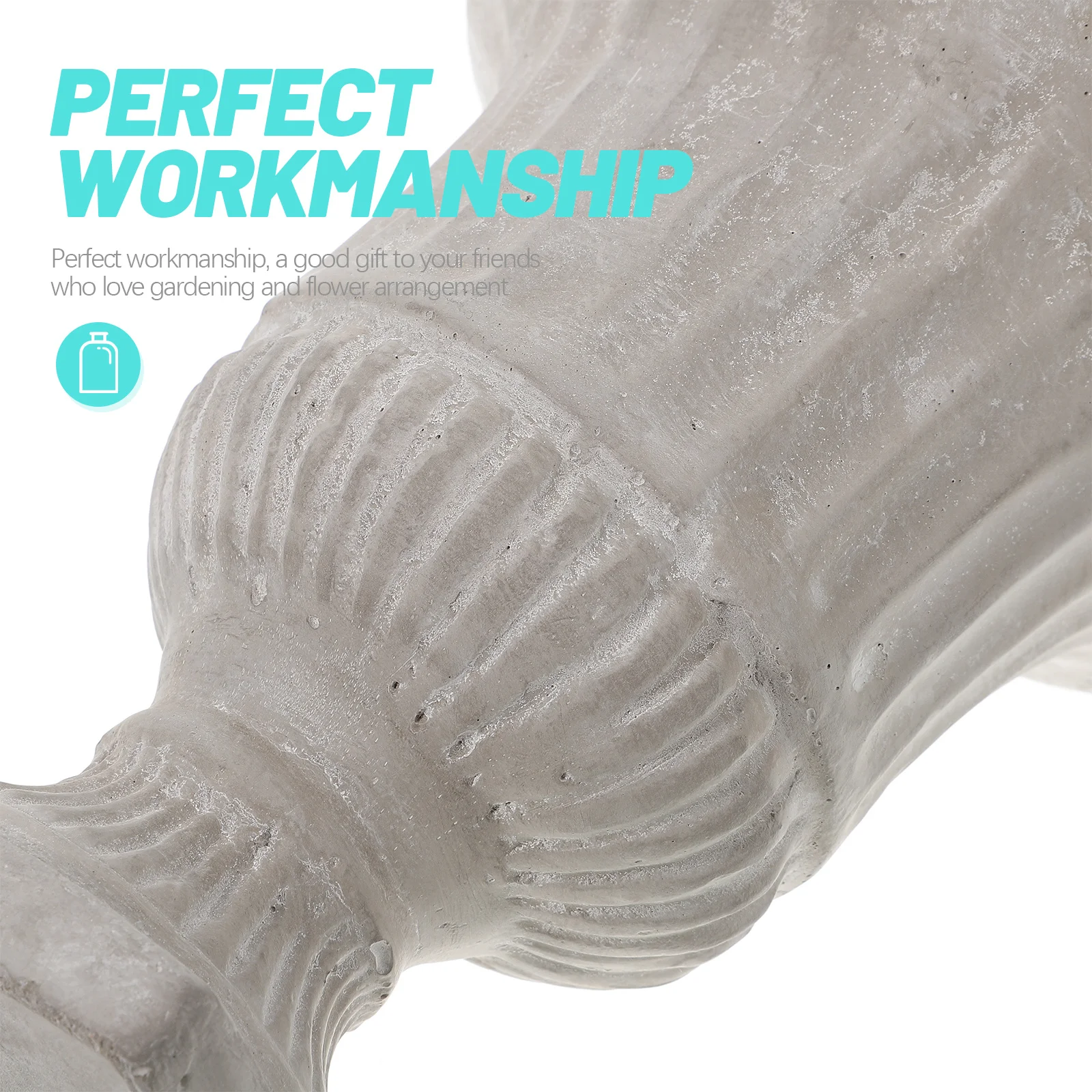 

1Pcs Cement Flower Vase Simple Style Home Office Desktop Decoration Hydroponic Plants Bottle Creative Flower Pot Garden