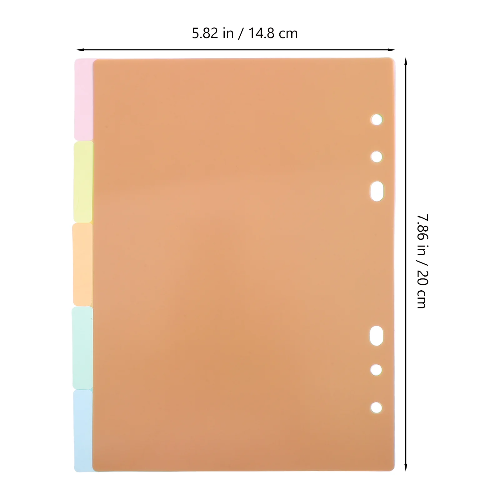2 Pcs Index Page Divider Plastic Colorful Classification Page Tab for Notebook Memo (A5) tab cards index for notebook