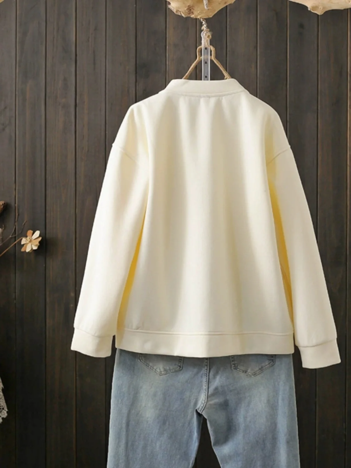 Spring Autumn plus Size 200 Pounds Casual Baseball Style Sweatshirt Jacket round Neck Loose Slimming  Color Korean Version