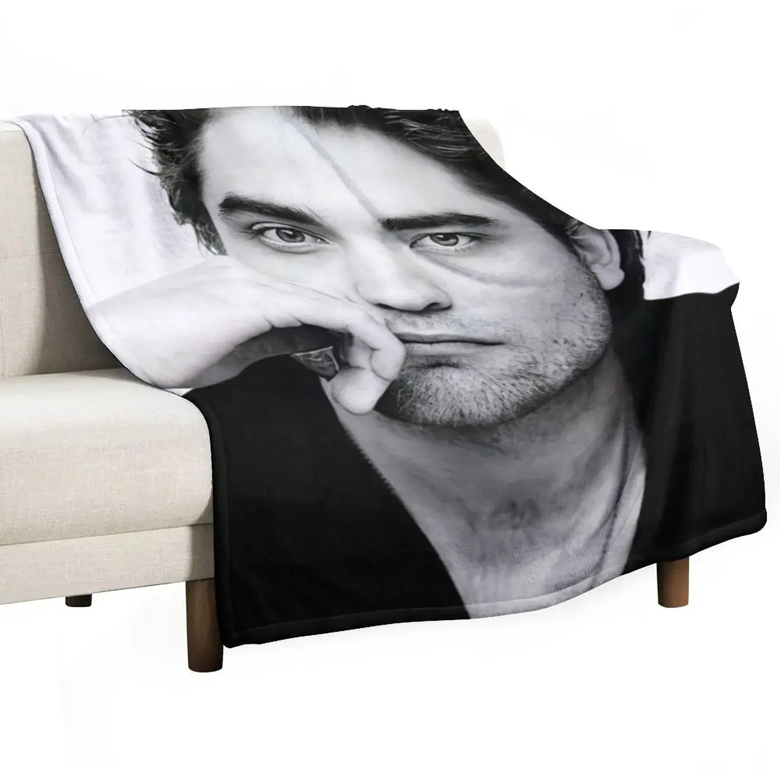 Robert Pattinson Smoke poster Throw Blanket Giant Sofa Plaid Soft Plush Plaid Decoratives Soft Plaid Flannel Fabric Blankets