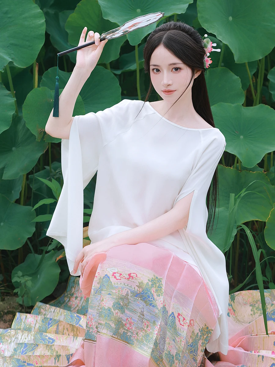 

Шёлковое платье оригинального дизайна, длинное, на одно плечо, весна-лето, роскошное, легкое, женское, комфортное, дышащее.