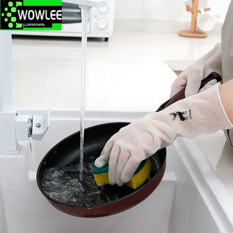 Dishwashing Cleaning Won't Break Gloves Waterproof Rubber Latex  Kitchen Durable  Windows Housework Chores Tools