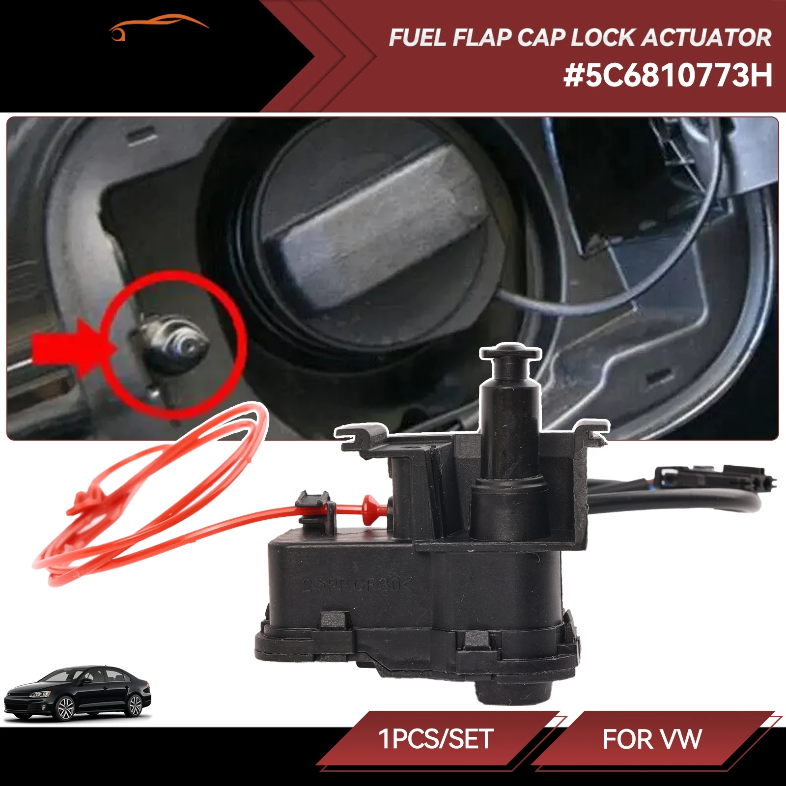 Fuel Tank Cap Lock Motor Actuator Fit For VW Golf Mk7 Jetta Passat B7 Polo 2013-19 SKODA Rapid 5C6810773A 5C6810773B 5C6810773H