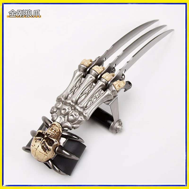 Garras de Wolverine, Accesorio de Disfraz de Cosplay de X-Men, Garra de Mano de Esqueleto, Accesorio de Disfraz Coleccionable, Juguete de Actuación Cinematográfica