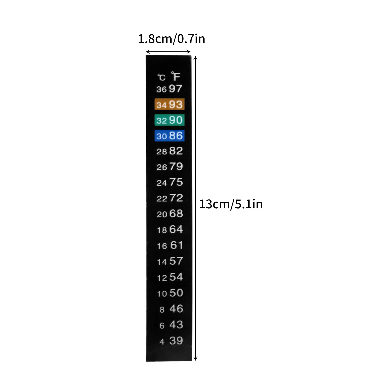 5Pcs/10Pcs Aquarium Aquarium Streifen Stick-auf discolor Thermometer Aufkleber Klebstoff Klebrige Dual Skala Aufkleber temperatur Werkzeuge – Detail 6