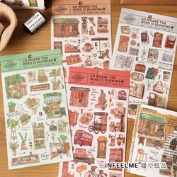 Love Travel Coffee Time Precut Decoration Notebook Planner Stickers Scrapbooking Diary Sticky Paper Flakes