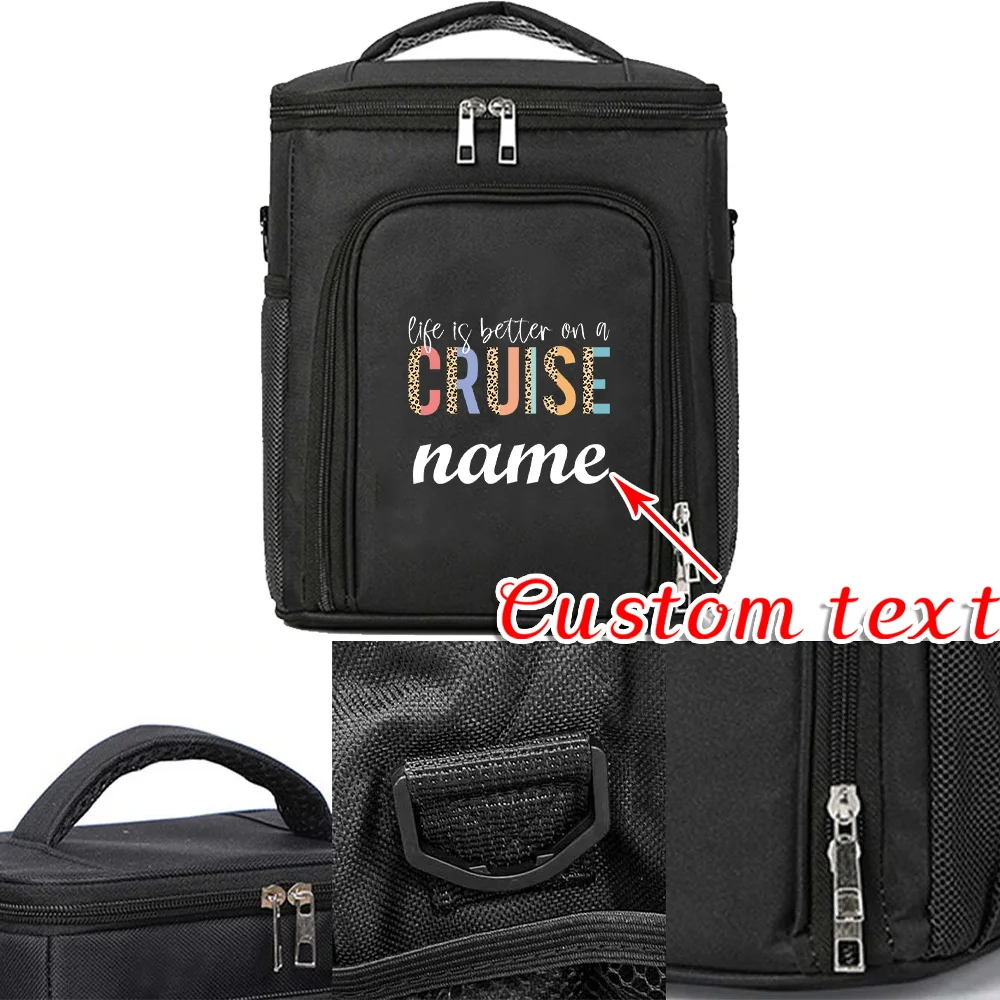 Personalized Customized Name Front Opening Double-layer Ice Pack Outdoor Refrigerated Bags Food Keep Fresh Ice Bag Reusable