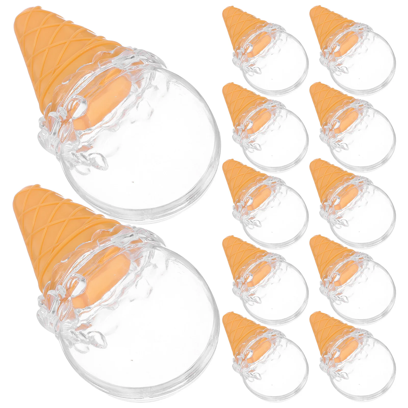 

16Pcs Round Clear Ice Cream Candy Boxes Perfect for Wedding New Year Party Favors and Gift Packaging Yellow Ice Cream Gift Boxes