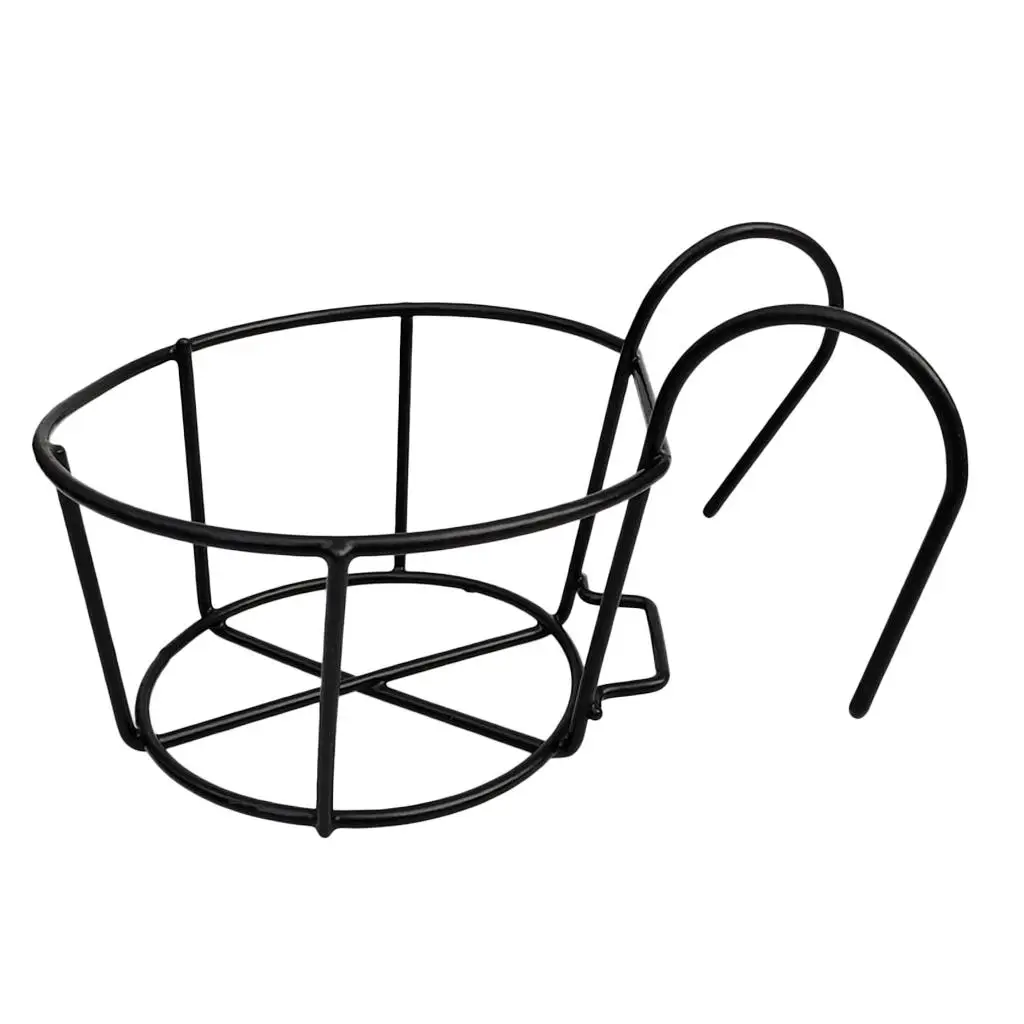 Hanging Basket Planter Metal Plant Holder Hanging Home Balcony Flower Pot Holder Railing  6.3 X 6.30 X 3.94inch