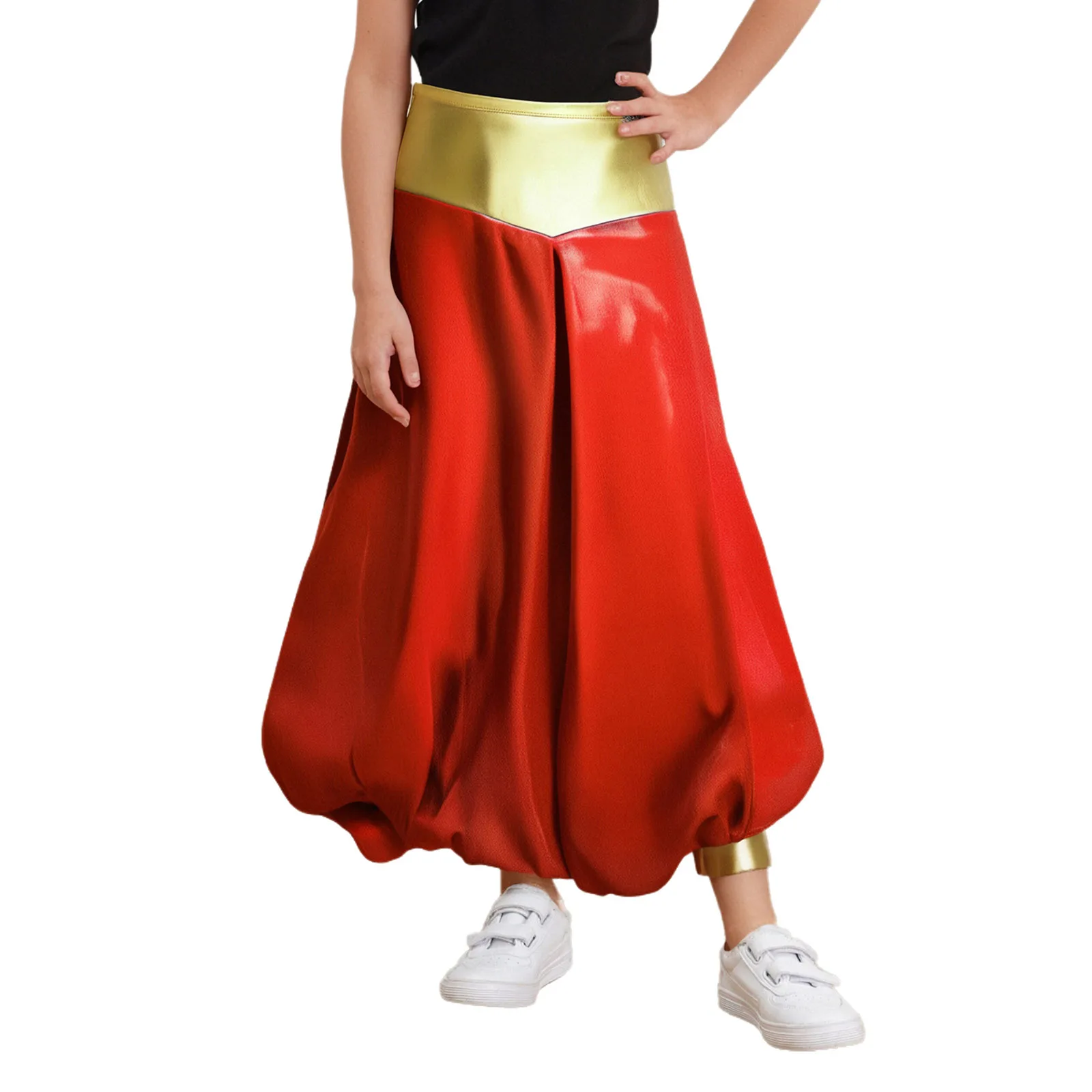 

Comfort Fit Arabian Harem Pants for Boys High Waist Loose Design with Adjustable Drawstring for Dance And Halloween Costumes