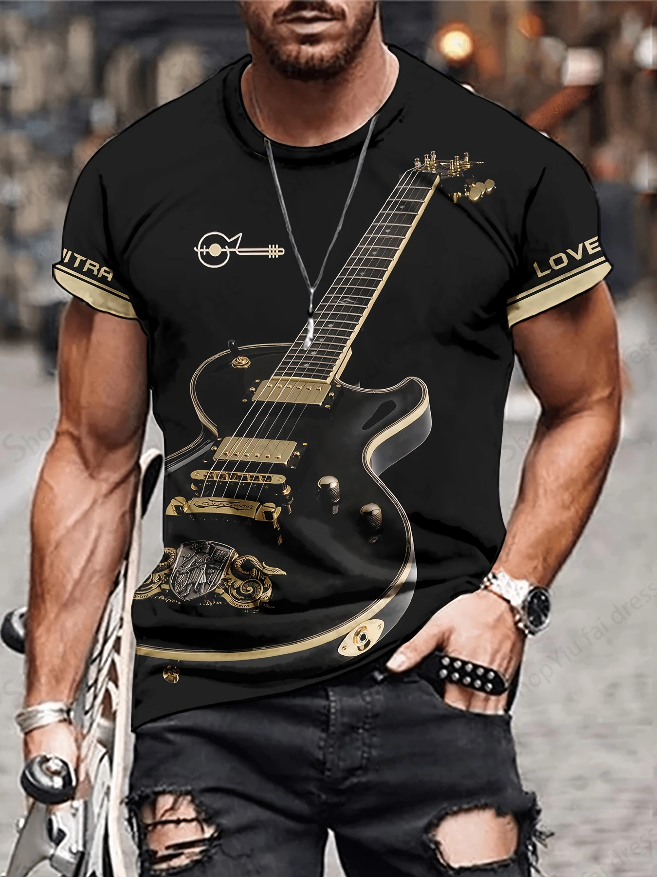 Instruments Guitar 3d Print T-shirt Men Women Fashion Short Sleeve T-shirt Kids Hip Hop Tops Tees Oversized Camiseta Summer Tops