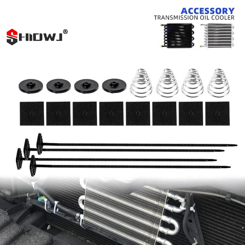 Electric Radiator Fan Tie Strap Mounting Kit Zip Ties Straps Tabs Springs For Car Air Conditioning Radiator Fan Accessories