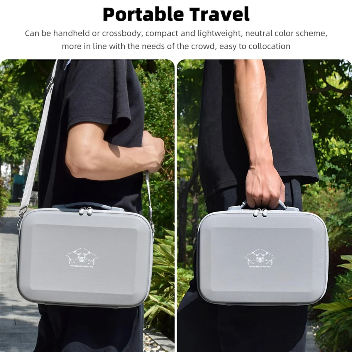 

A72Z Carry Case Bag for Mini 4 Pro RC 2 Case, Portable PU Leather Storage Bag for Mini 4 Pro Drone Controller Kit
