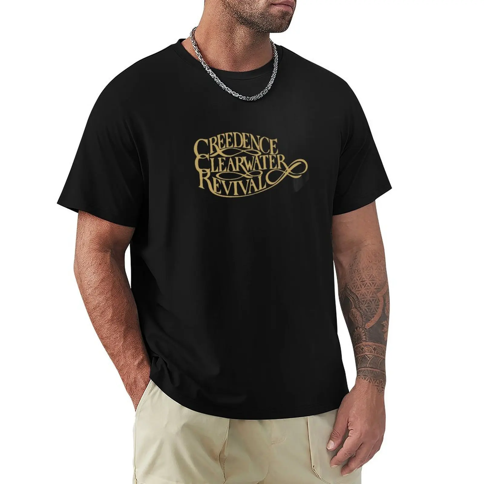 Creedence Clearwater Revival T-Shirt Abstract Pattern Print Top