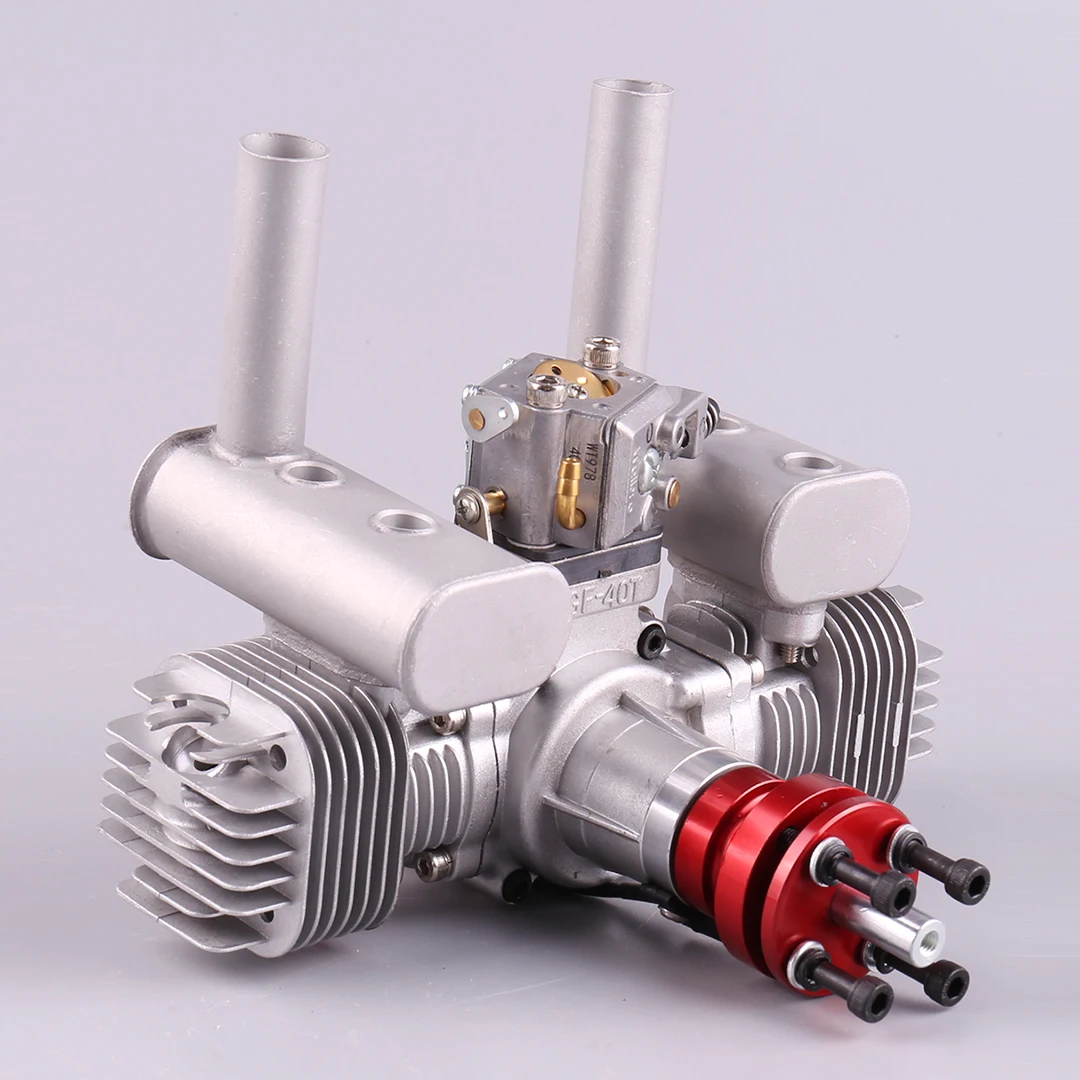 VVRC RCGF 40cc T 40CC Twin Cylinder Petrol/Gasoline Engine Dual Cylinder with Muffler/Igniton/Spark Plug for RC Model Airplane