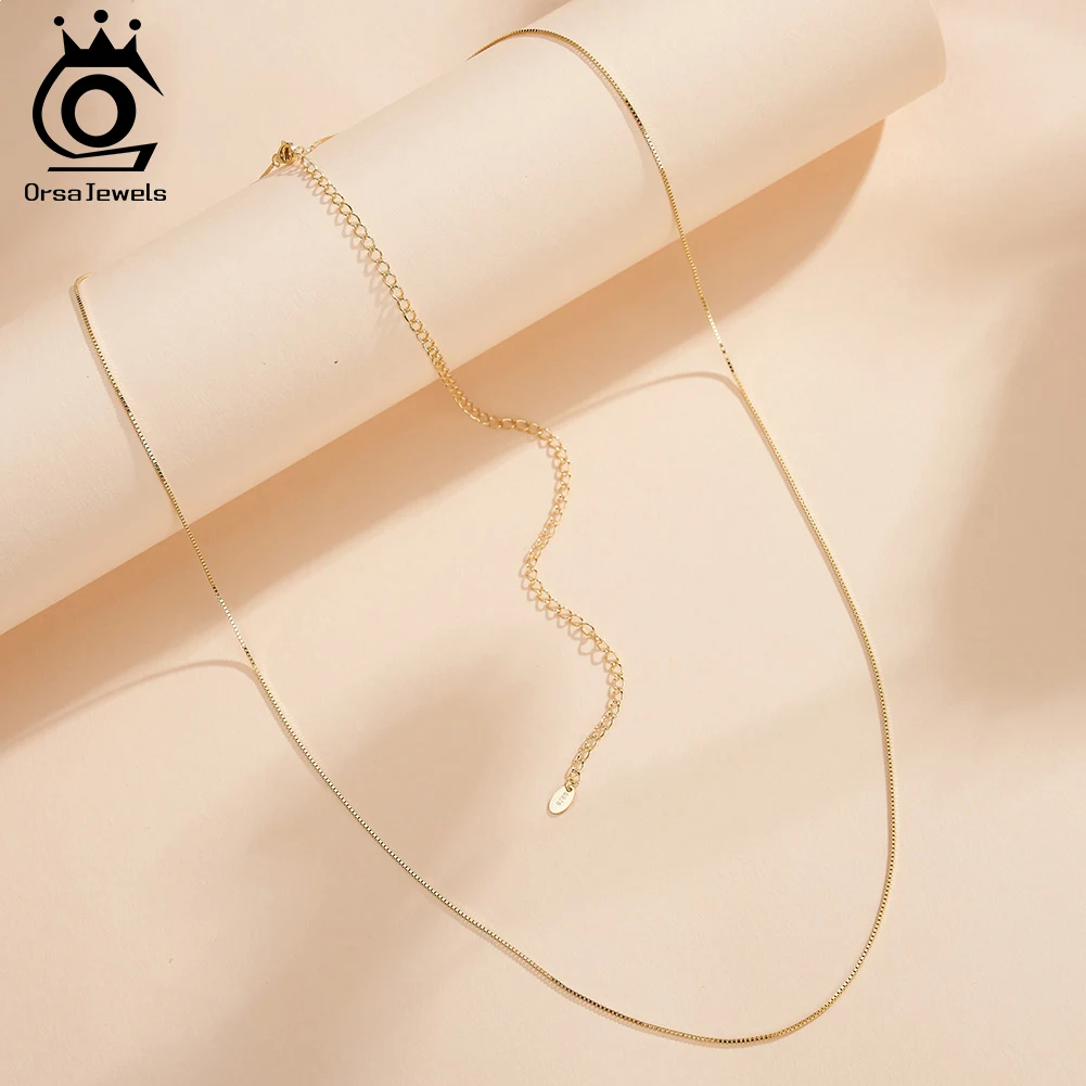 ORSA JEWELS Soild-cadena de cintura minimalista de Plata de Ley 925, cinturón Sexy para vientre, Bikini, playa, accesorios de cadena para el cuerpo simples CW02