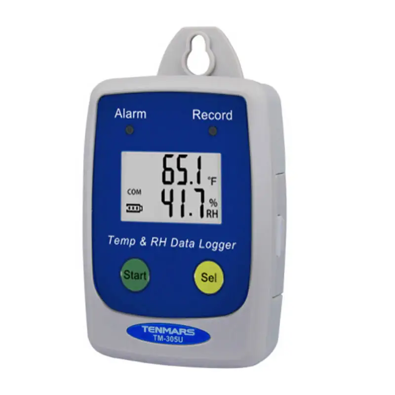 Tenmars TM-305U Digital Temperature and Humidity USB Datalogger 25000 Records with Alarm 1%-99% -40-85 Celsius