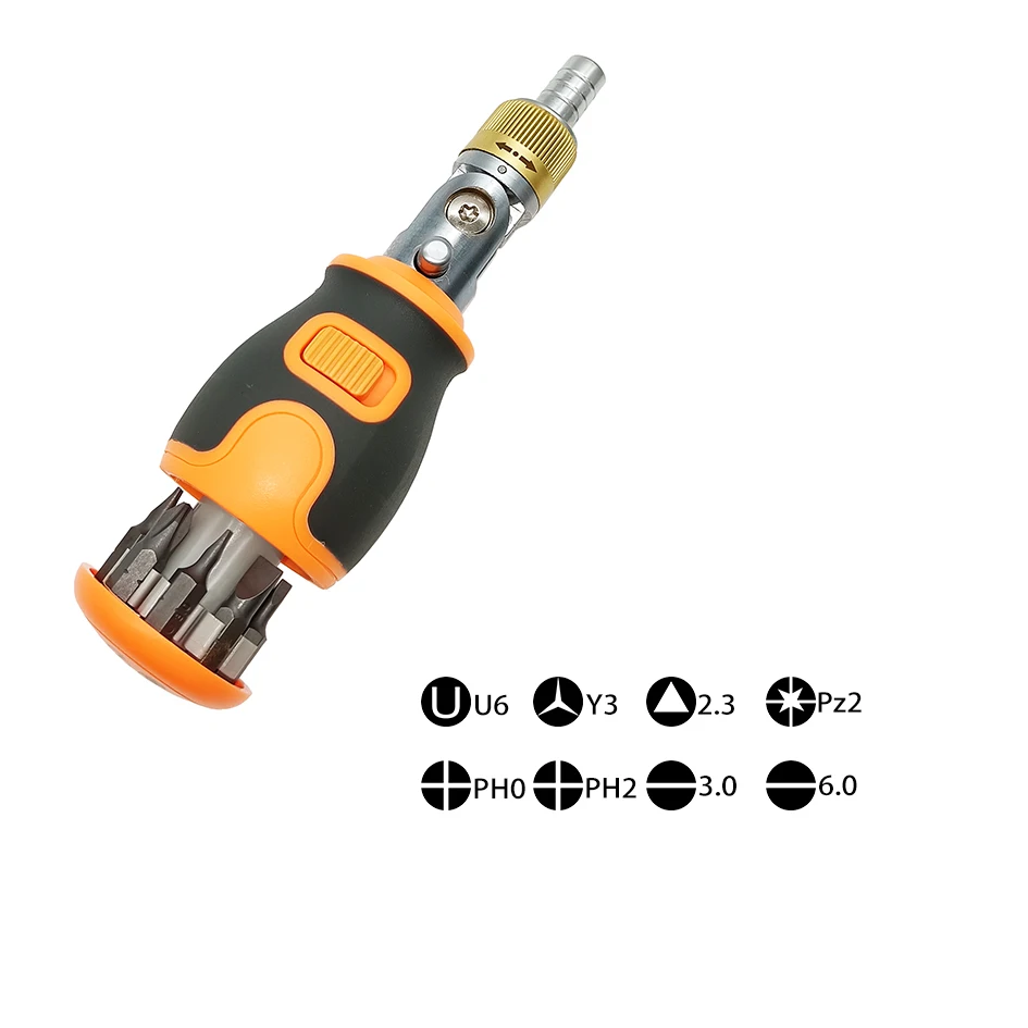 

2050E 8 in 1 combination screwdriver Multi-purpose hand tool with steering head Professional repair tool household use
