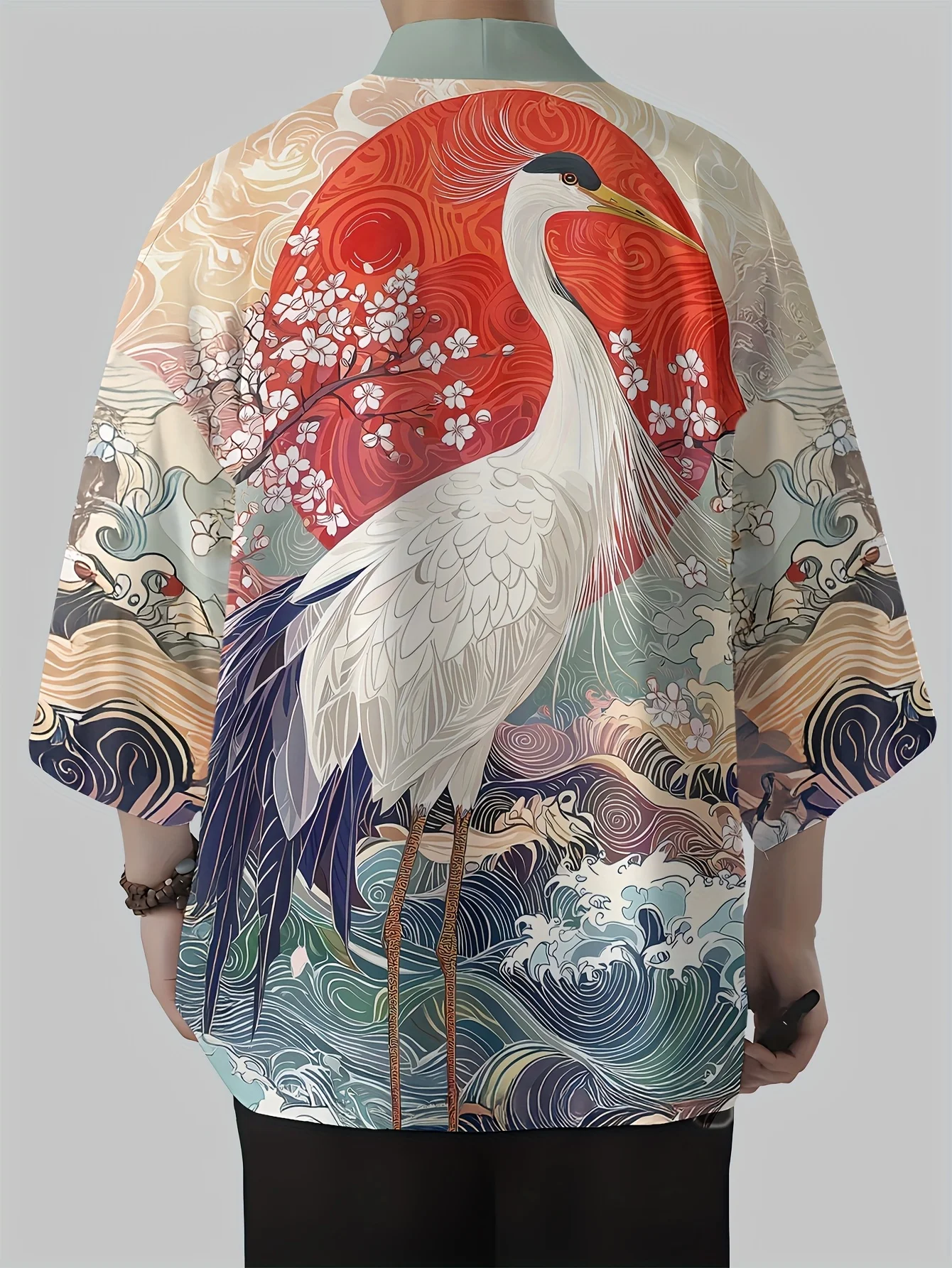 2026 Summer Men's Kimono 3D Printed Design Breathable Lightweight Casual Fashion Outdoor Street Men's Clothing