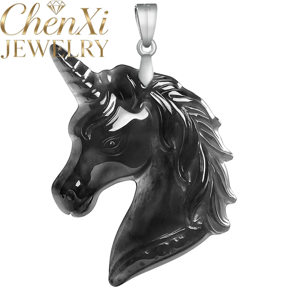 

Natural Myanmar Grade A Jadeite Phoenix Star Pattern Unicorn S925 Pendant Stone Fashion Style Luxury Quality Fine Jewelry Gift
