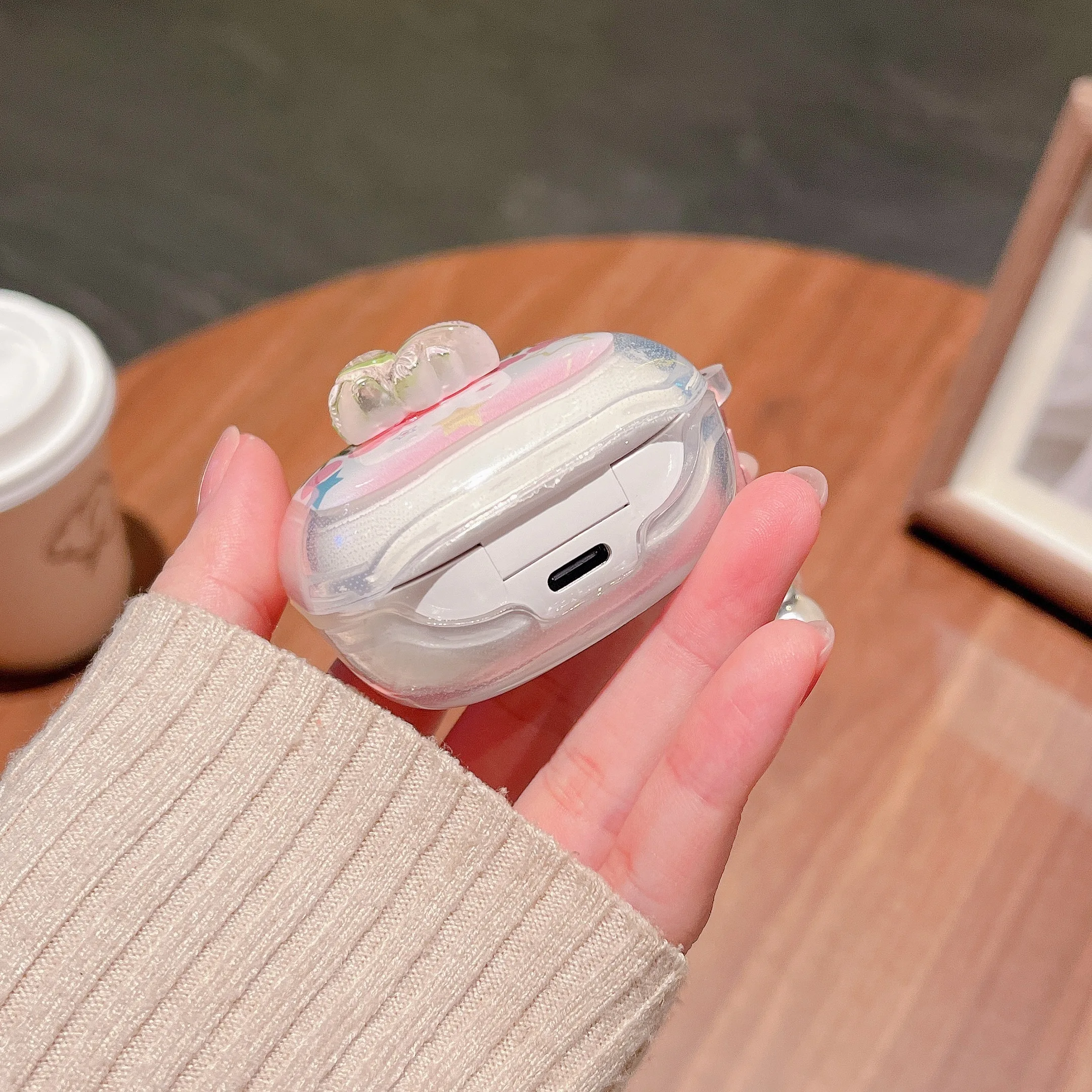 لسامسونج غالاكسي براعم لايف 2 برو 2 FE حافظة قوس قزح زهرة القوس نظارات KT ثلاثية الأبعاد دمى بولي يوريثان حقيبة سماعة الاذن اكسسوارات غطاء