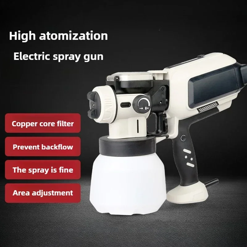 High-Power Electric Spray Gun with LED Light Separation Design for Paint Coating