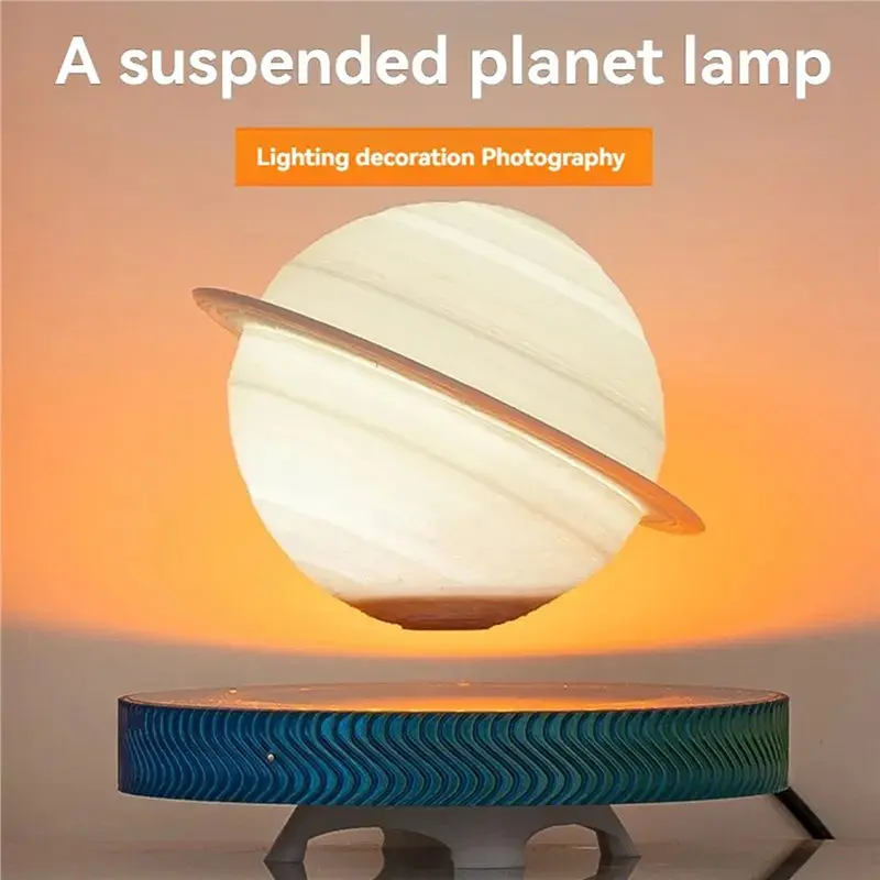 2026 Hot Style Magnetic Levitating Bulb Moon Lamp Levitating Rotating Table Lamp Office Home Decoration Gifts A US Plug