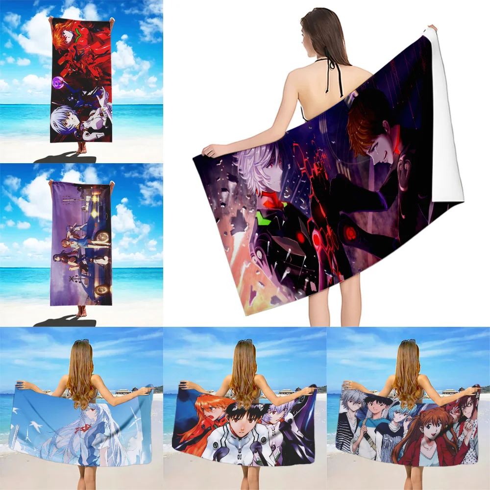 

Genesis Evangelion Beach Towel Microfiber Sand Free Quick Dry Soft Sandproof Pool Towel Gift for Women Travel Gym Shower Camping