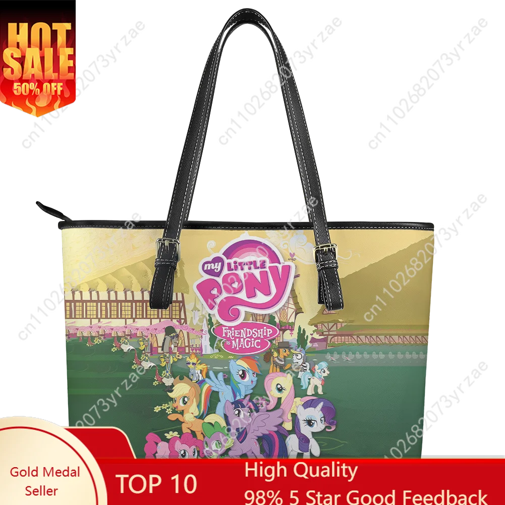 

My Little Pony Handbag Mens Womens Personalized Tote Bag Shoulder Bag Business Commuter Leather Print Purse Customize Bags