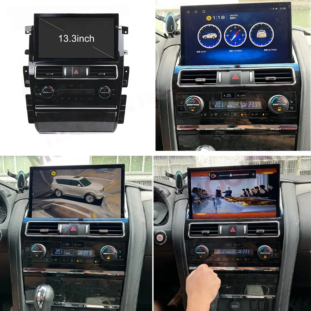 CarPlay Android 14.0 Car Radio For Nissan Armada Patrol Royale SL Y62 QX80 QX56 2010-2022 Navigation Bluetooth Multimedia Playe