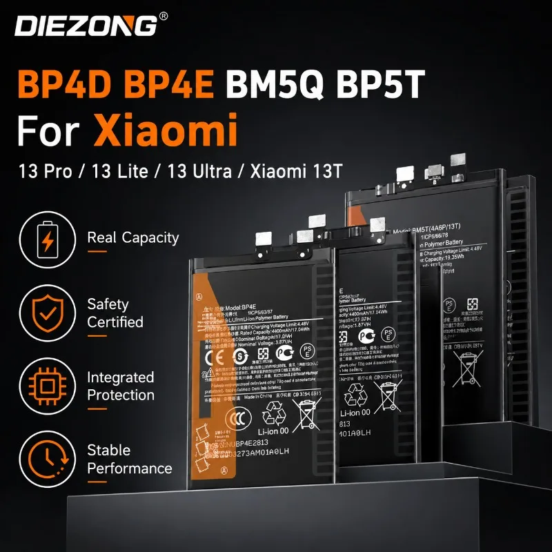 Новые аккумуляторы для мобильных телефонов 5000 мАч BP4D BP4E BM5Q BP5T для Xiaomi 13 Pro / 13 Lite / 13 Ultra / Xiaomi 13T. В наличии.