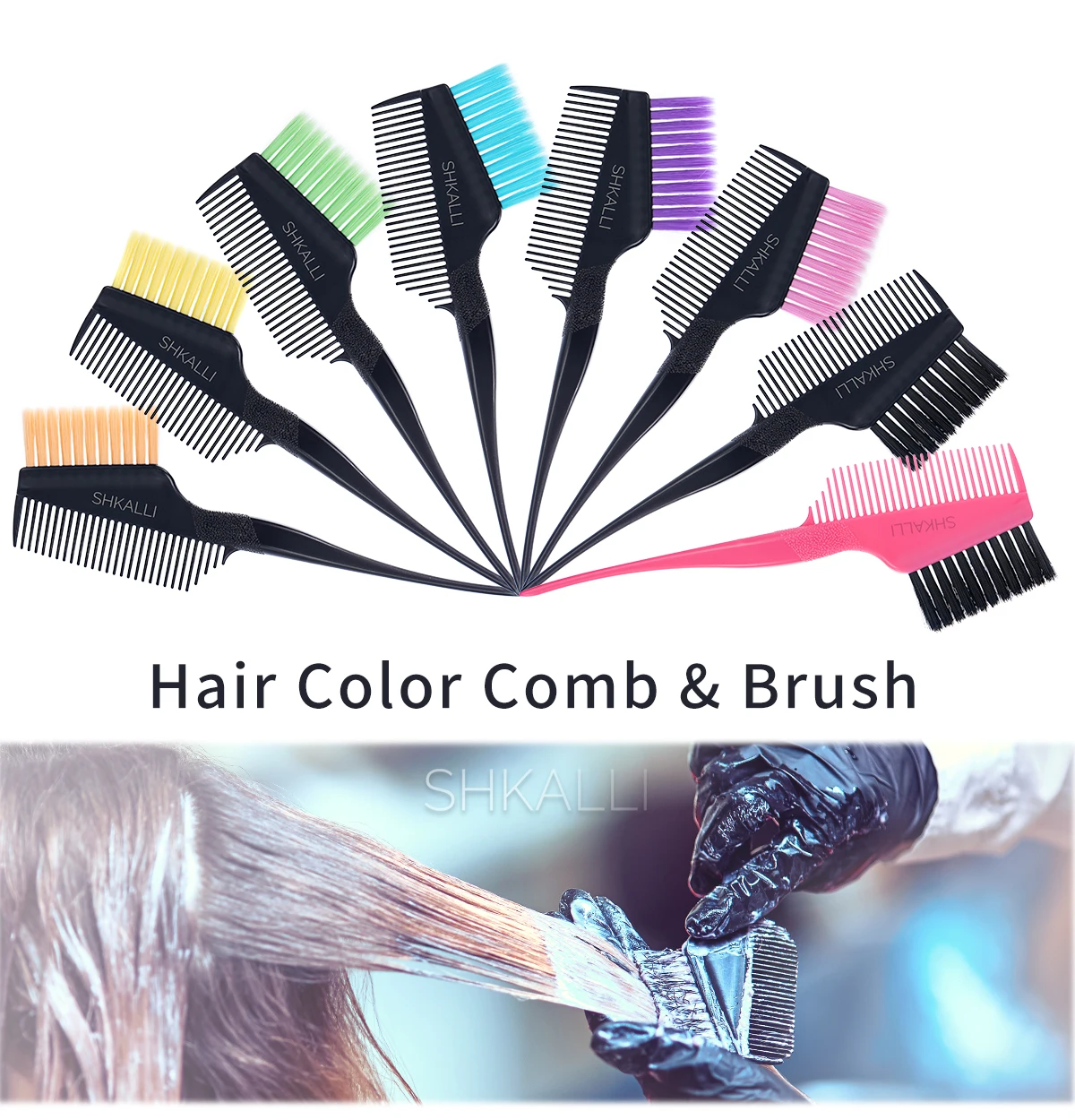 Professioneller Haarfarbkamm und Bürste für den Salon und den Heimgebrauch | Ergonomisches Kammbürsten-Hybrid-Design | Bleichmittel, Highlights, Up Tools – Detail 1