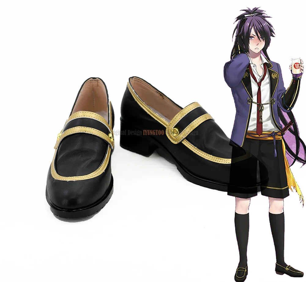 

Fudou Yukimitsu Cosplay Touken Ranbu Fudou Yukimitsu Cosplay Shoes Black Boots Custom Made