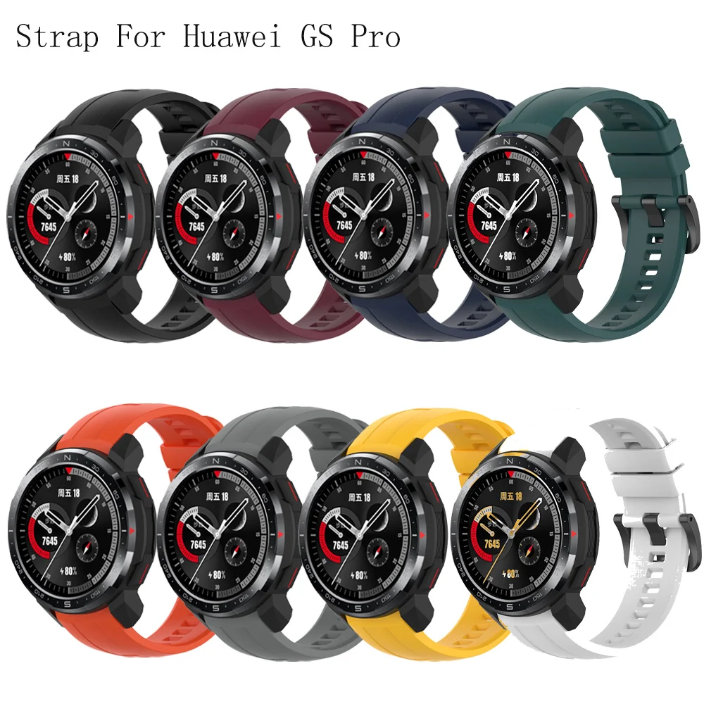 22mm Silicone Sport Wrist Strap For Huawei Honor GS Pro Smart Watch Soft TPU Bracelet  For Honor Watch GS Pro Bands Correa